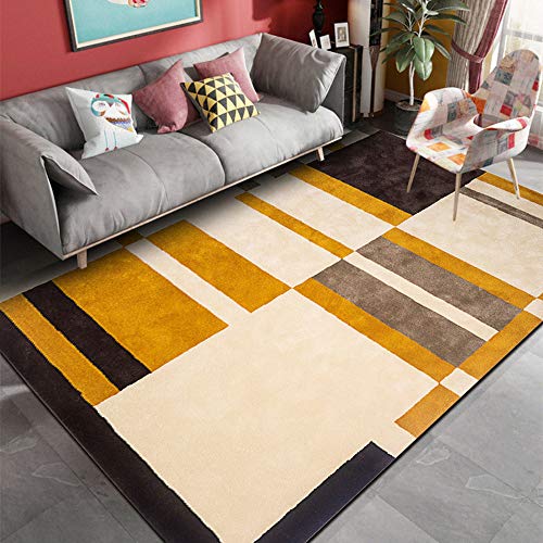 Rugs Alfombra de Interior Rectangular Simple de Lana Pura para el hogar Guardarropa Sala de Estar Hall de Entrada Alfombra del Dormitorio Luz Antideslizante Alfombra Pelusas Resistente al Des