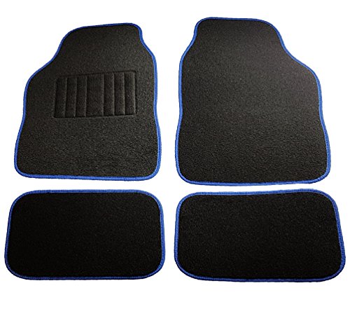 Safe Travel 27651 Alfombrillas universales para vehículos con volante a la izquierda, Almohadilla para los pies con costura, Costuras en Color Azul Safe Travel 27651 Alfombrillas universales para vehículos con volante a la izquierda, Almohadilla para los pies con costura, Costuras en Color Azul