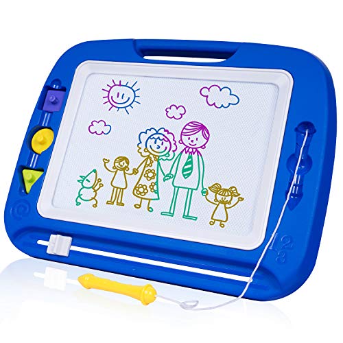 SGILE Pizarra Magnética Infantil, 42x33cm Grande Magnético Pintura de la Escritura Doodle Sketch Pad, Juguetes para Niños Infantiles
