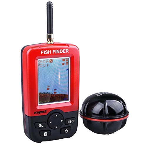 Sonar para Pesca, Kupet Sondas de Pesca Inalámbricos Electrónicos con Pantalla LED Colorida Sonar para Pesca, Kupet Sondas de Pesca Inalámbricos Electrónicos con Pantalla LED Colorida