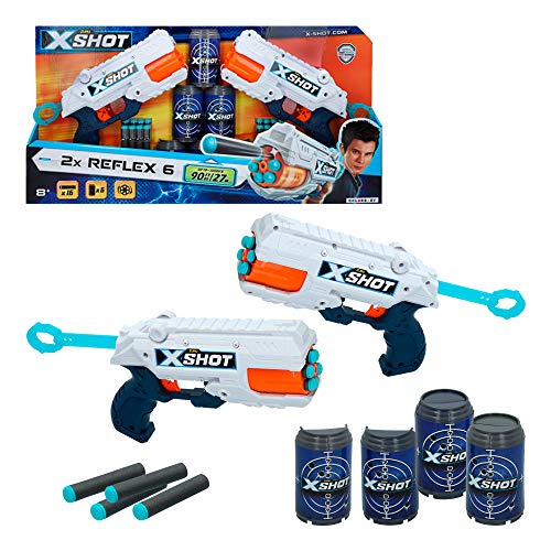 X-Shot - Pack 2 pistolas Reflex 6 X-Shot Excel + 6 botes (44770) X-Shot - Pack 2 pistolas Reflex 6 X-Shot Excel + 6 botes (44770)