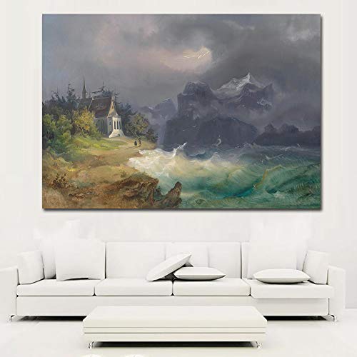 YHZSML Paisaje Natural Pintura al óleo Fiesta de Personas al Lado del río Impresiones de la Lona Imagen para la decoración del Dormitorio Arte de la Pared Impresiones Cartel E 40x60CM YHZSML Paisaje Natural Pintura al óleo Fiesta de Personas al Lado del río Impresiones de la Lona Imagen para la decoración del Dormitorio Arte de la Pared Impresiones Cartel E 40x60CM