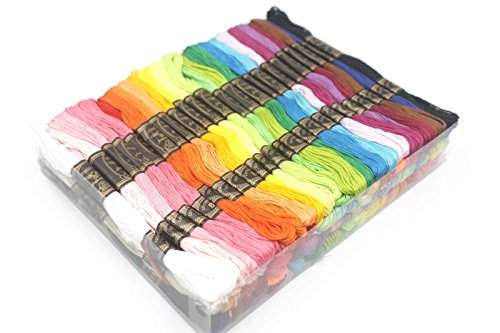 100 madejas de hilo para bordar colorido hilo de punto de cruz hilos máquina Kit de accesorios ático ®