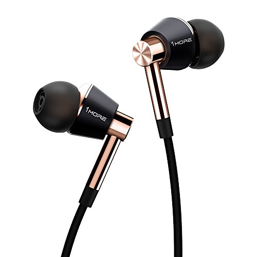 1MORE Triple-Driver HiFi Auriculares In-ear Hi-Res Audio con Cable Integrado de Control Remoto y Micrófono para iPhone y Android Teléfono móviles,E1001 Oro 1MORE Triple-Driver HiFi Auriculares In-ear Hi-Res Audio con Cable Integrado de Control Remoto y Micrófono para iPhone y Android Teléfono móviles,E1001 Oro