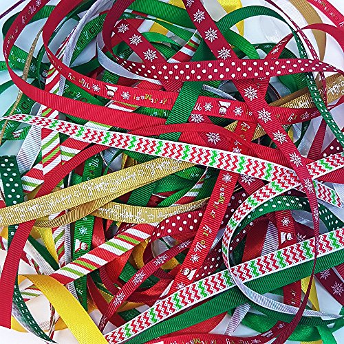 20 metros de mezcla de Navidad cinta de la Navidad paquete perfecto para regalo Decoración por accesorios ático