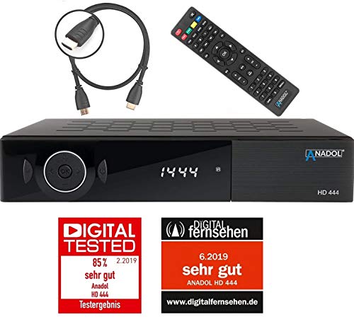 Anadol ADX HD 444 Receptor satélite DVB-S/S2 – Receptor DVB-S/S2 de alta calidad + cable HDMI (HDTV, HDMI, USB 2.0, salida coaxial)