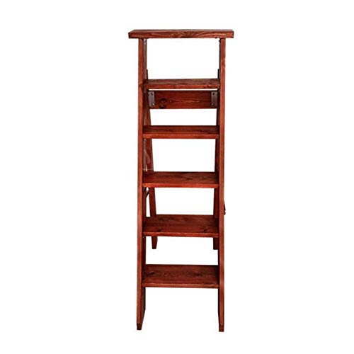 AOLI Escalera de Madera, Escalera Plegable Ampliación Espesamiento de la Escalera de Uso Pesado Escalera Multifunción para el Hogar - Color de Café 1.2M,Color café AOLI Escalera de Madera, Escalera Plegable Ampliación Espesamiento de la Escalera de Uso Pesado Escalera Multifunción para el Hogar - Color de Café 1.2M,Color café