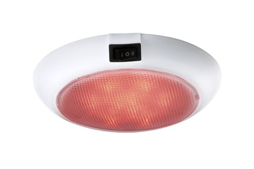 Aqua Signal 5 1/2-Inch 12-Volt LED Dome Light with Switch for Red\Warm White Light (White)