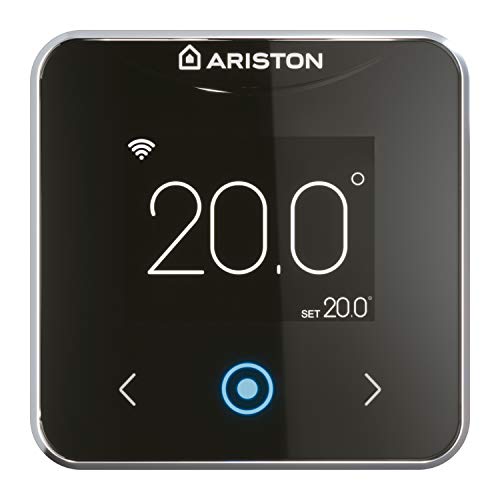 Ariston 3319126 Termostato inteligente Wifi Cube S Net cableado, Negro