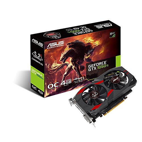 ASUS CERBERUS-GTX1050TI-O4G, Tarjeta Gráfica (GeForce GTX 1050 Ti, 4GB, GDDR5, 128 bit, 7680 x 4320 Pixeles, PCI Express 3.0, 1480 MHz), GeForce 9800 GTX+, 1480 MHz