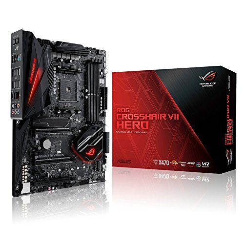 Asus CROSSHAIR VII HERO AMD AM4 X470 ATX - Placa base gaming con M.2 heatsink, Aura Sync RGB LED, DDR4 3600MHz, 802.11ac Wi-Fi, dual M.2, SATA 6Gb/s y USB 3.1 Gen 2 Asus CROSSHAIR VII HERO AMD AM4 X470 ATX - Placa base gaming con M.2 heatsink, Aura Sync RGB LED, DDR4 3600MHz, 802.11ac Wi-Fi, dual M.2, SATA 6Gb/s y USB 3.1 Gen 2