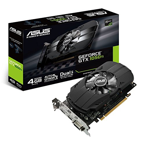 ASUS PH-GTX1050TI-4G - Tarjeta gráfica (NVIDIA GeForce GTX 1050 Ti, 4 GB GDDR5, 7680 x 4320 Pixeles, GDDR5, PCI Express 3.0) Color Negro