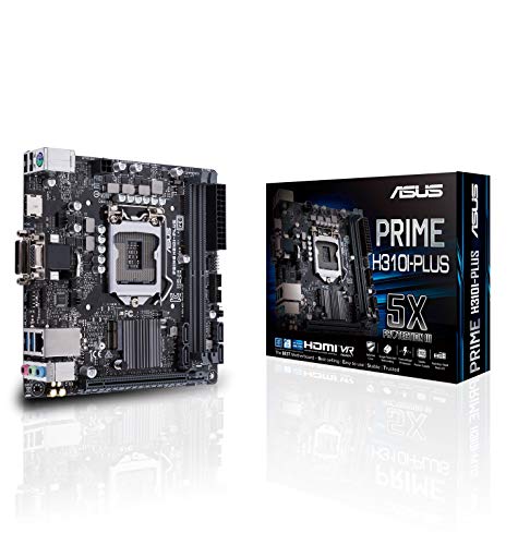 ASUS Prime H310I-PLUS R2.0 - Placa Base Mini-ITX Intel de 8a y 9a Gen. LGA1151 con DDR4 2666MHz,Soporte M.2 M Key y E Key, HDMI, SATA 6Gbps y USB 3.1 Gen1