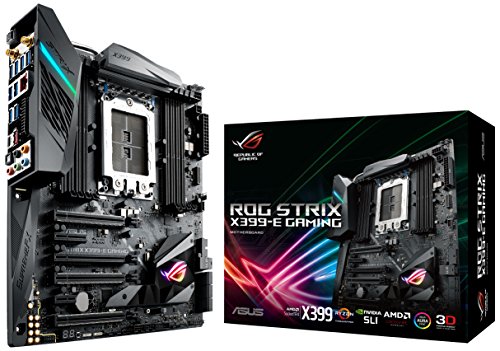 Asus ROG STRIX X399-E GAMING AMD TR4 X399 EATX - Placa base gaming Aura Sync RGB iluminación LED, 802.11ac Wi-Fi, DDR4 3600MHz, Dual M.2, SATA 6Gbps y a USB 3.1 Gen 2 conector panel frontal