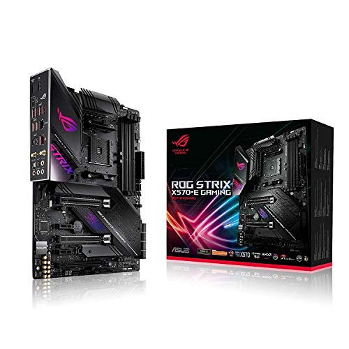 ASUS ROG Strix X570-E Gaming - Placa Base Gaming AMD AM4 X570 ATX con PCIe 4.0, Aura Sync RGB led, 2.5 Gbps y Intel Gigabit LAN, Wi-Fi 6 (802.11ax), Dual M.2, SATA 6Gb/s, soporta Ryzen 3000