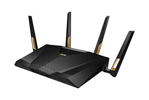 ASUS RT-AX88U - Router Gaming AX6000 Doble Banda Gigabit (Triple VLAN, certificado Wifi 6, Ai-Mesh soportado, WTFast Acelerador de Juegos, Adaptive QoS, AiProtection PRO, OFDMA, MU-MIMO)