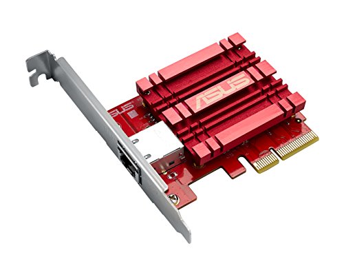 ASUS XG-C100C - Adaptador de Red 10 Gigabit PCI Express (QoS Integrado, RJ-45, Compatible con Windows 10 y Linux)