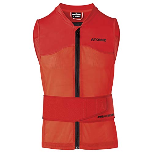 ATOMIC Live Shield Vest AMID M Chaleco Protector de esquí con Estructura, para Hombre, Rojo, S