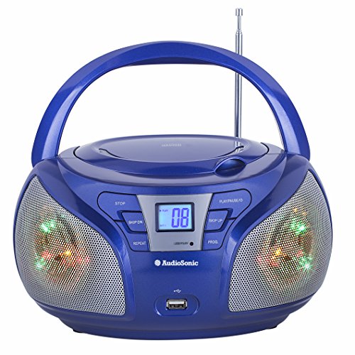 AudioSonic CD-1561 - Radio estéreo, Color Azul