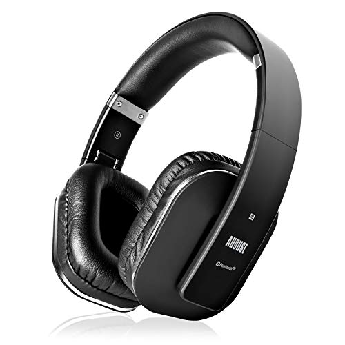 August EP650–Auriculares Bluetooth Inalámbrico–Auriculares Diadema Casco Plegable-Sonido Estéreo Bass Rich-Auriculares Orejeras Cómodas con NFC y aptX,Color Negro August EP650–Auriculares Bluetooth Inalámbrico–Auriculares Diadema Casco Plegable-Sonido Estéreo Bass Rich-Auriculares Orejeras Cómodas con NFC y aptX,Color Negro