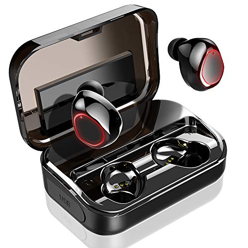 Auriculares Bluetooth, Auriculares Inalámbricos 132H ReproduccióN CancelacióN de Ruido 6D, IPX8 Impermeable in-Ear Sport Auriculares con Digital Display Estuche de Carga 3500mAH, Control Tactil, Mic