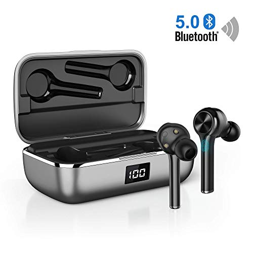 Auriculares Bluetooth, Orit Auriculares inalámbricos Bluetooth 5.0 Sonido Estéreo Auricular Mini Twins In-Ear Auriculares Carga Rapida Resistente al Agua con Caja de Carga para iPhone y Android Auriculares Bluetooth, Orit Auriculares inalámbricos Bluetooth 5.0 Sonido Estéreo Auricular Mini Twins In-Ear Auriculares Carga Rapida Resistente al Agua con Caja de Carga para iPhone y Android