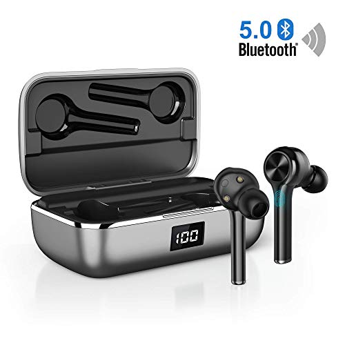 Auriculares Bluetooth, Orit Auriculares inalámbricos Bluetooth 5.0 Sonido Estéreo Auricular Mini Twins In-Ear Auriculares Carga Rapida Resistente al Agua con Caja de Carga para iPhone y Android