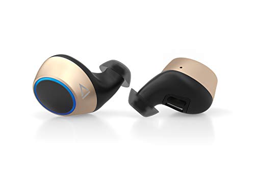 Auriculares inalámbricos auténticos resistentes al sudor Creative Outlier Gold con software Super X-Fi, Bluetooth 5.0, aptX/AAC, 39 horas de autonomía con 14 horas por cada carga de batería