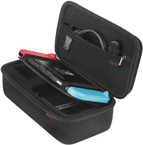 Bestico Funda para Nintendo Switch – Funda de viaje para Nintendo Switch con espacio para guardar 10 cartuchos de juegos para la consola, Adaptador de CA, cable HDMI, mando Joy-Con y correa Joy-Con Bestico Funda para Nintendo Switch – Funda de viaje para Nintendo Switch con espacio para guardar 10 cartuchos de juegos para la consola, Adaptador de CA, cable HDMI, mando Joy-Con y correa Joy-Con