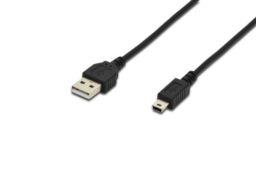 DIGITUS ASSMANN Electronic AK-300130-018-S - Cable USB (1,8 m, USB A, Mini-USB B, 2.0, Male Connector/Male Connector, Negro)