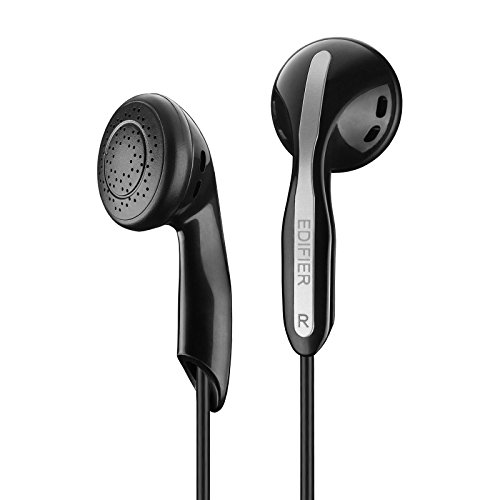 Edifier H180 Auriculares Hi-Fi Estéreo de Estilo Auricular Auriculares Clásicos Intra Auriculares de Botón Sin Microfono - Negro