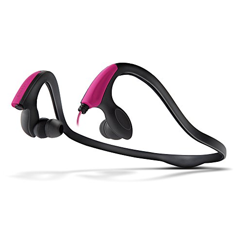 Energy Earphones Running Two Neon Pink