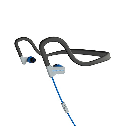 Energy Sistem Earphones Sport 2 (Diadema, Resistencia Sudor y Salpicaduras, Control de reproducción, micrófono y Cable de Audio) Azul