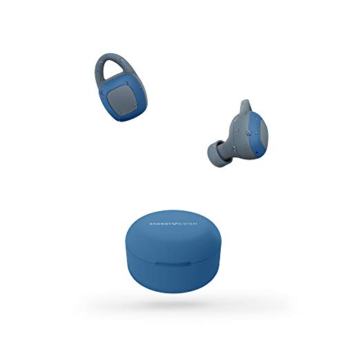 Energy Sistem Earphones Sport 6 True Wireless (Auriculares intrauditivos, Bluetooth, Sistema de sujeción Flexible, Control de reproducción y batería Recargable) - Azul