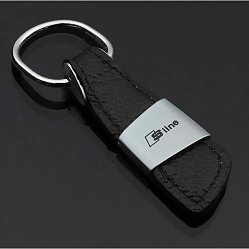 LBPLWY Keychain Llavero,1 Unids Llavero De Coche De Cuero Llavero   Auto Llavero Accesorios De Interior De Coche para Audi TT Tts Roadster RS ​​Quattro S Line-Sline