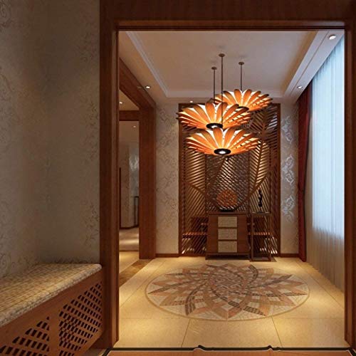 Luz de techo Flor de girasol creativo de chapa de madera de chapa de madera de la lámpara de la lámpara, de madera y de la lámpara, el sudeste asiático bambú lámpara de la lámpara de iluminación de ma