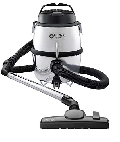 NILFISK GM80 Aspirador icónico de Trineo con o sin Bolsa GM 80, 900 W, 6.25 litros, 75 Decibelios, Aluminio, Gris NILFISK GM80 Aspirador icónico de Trineo con o sin Bolsa GM 80, 900 W, 6.25 litros, 75 Decibelios, Aluminio, Gris
