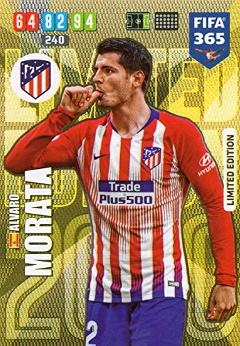Panini Adrenalyn XL FIFA 365 2020 Alvaro Morata Edición Limitada Tarjeta - Atlético de Madrid