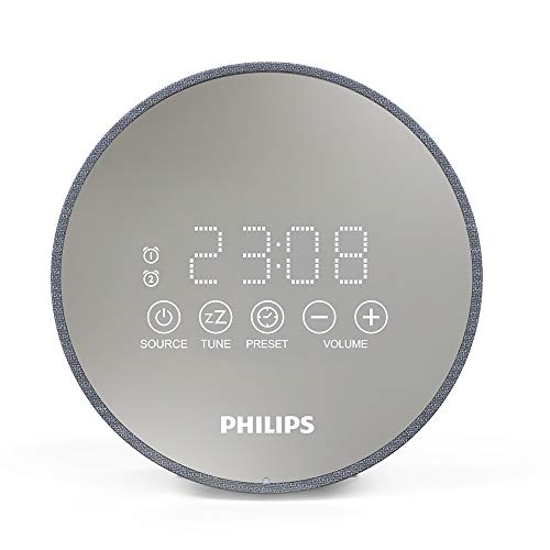 Philips Radio Despertador Digital Dr40212 (Sleep Timer, Carga USB, Alarma Dual)