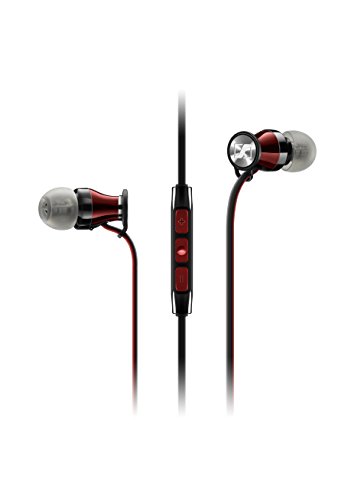 Sennheiser Momentum In Ear - Auriculares con cable para móvil in-ear (control remoto integrado, para Iphone/Ipod/Ipad), color negro y rojo