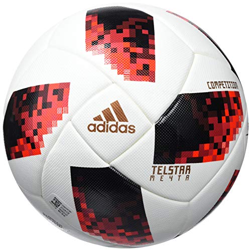 adidas FEF Competition Balón de Fútbol, Hombre, White/Solar Red/Black, 5