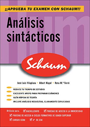 Analisis sintacticos. Schaum - 9788448198626 Analisis sintacticos. Schaum - 9788448198626