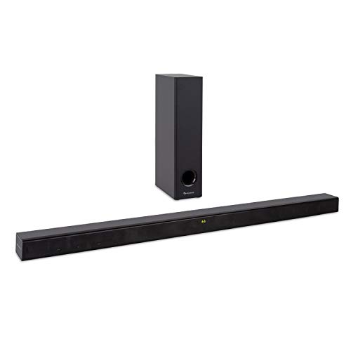 auna Areal Bar 750 Sistema de Sonido 2.1 - Barra de Sonido con subwoofer inalámbrico, 120 W RMS de Potencia Total, entradas óptica, coaxial y Auxiliar, Puerto USB y HDMI-ARC, Bluetooth, Negro auna Areal Bar 750 Sistema de Sonido 2.1 - Barra de Sonido con subwoofer inalámbrico, 120 W RMS de Potencia Total, entradas óptica, coaxial y Auxiliar, Puerto USB y HDMI-ARC, Bluetooth, Negro