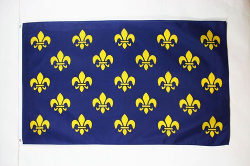 AZ FLAG Bandera Flor DE lis Azul Y Oro 150x90cm - Bandera Real Francesa - Reino DE Francia 90 x 150 cm AZ FLAG Bandera Flor DE lis Azul Y Oro 150x90cm - Bandera Real Francesa - Reino DE Francia 90 x 150 cm