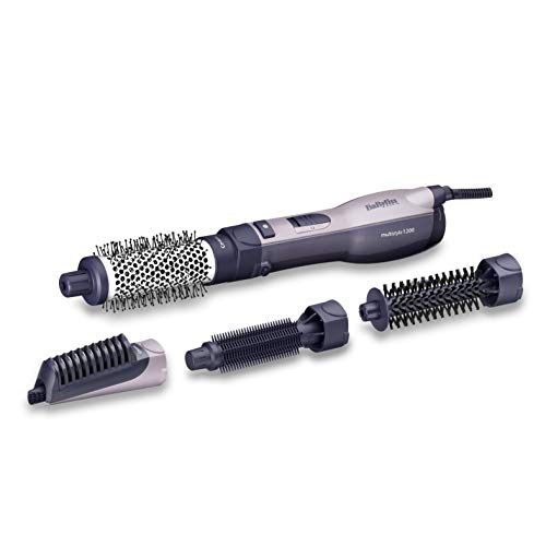 BaByliss AS121E - Cepillo de aire moldeador de pelo con 4 cabezales, 1200 W secado rápido, función iónica, 3 velocidades y aire frío, seca, peina, moldea y alisa BaByliss AS121E - Cepillo de aire moldeador de pelo con 4 cabezales, 1200 W secado rápido, función iónica, 3 velocidades y aire frío, seca, peina, moldea y alisa