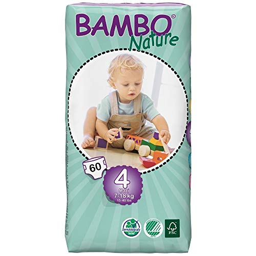 Bambo - 7015 - Pañales Ecológicos Bambo Maxi T4 60 uds