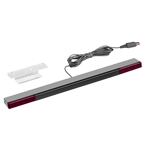 Barra sensora de Wii - Younik barra sensora infraroja con cable para las consolas Nintendo Wii y Wii U ( Plateada / Negra ) Barra sensora de Wii - Younik barra sensora infraroja con cable para las consolas Nintendo Wii y Wii U ( Plateada / Negra )