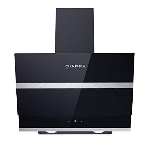 CIARRA Campana Extractora 60cm 750m³/h 210W - Pantalla Táctil - 3 Velocidades - Evacuación al Exterior y Recirculación Interna por Filtro de Carbón CBCF003 - Cristal & Acero Inox. Negro CIARRA Campana Extractora 60cm 750m³/h 210W - Pantalla Táctil - 3 Velocidades - Evacuación al Exterior y Recirculación Interna por Filtro de Carbón CBCF003 - Cristal & Acero Inox. Negro