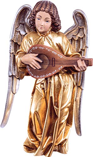 Ferrari & Arrighetti Ángel Tocando la bandurria - Talla de Madera Pintada a Mano Que Mide 17 cm - Demetz Deur Ferrari & Arrighetti Ángel Tocando la bandurria - Talla de Madera Pintada a Mano Que Mide 17 cm - Demetz Deur