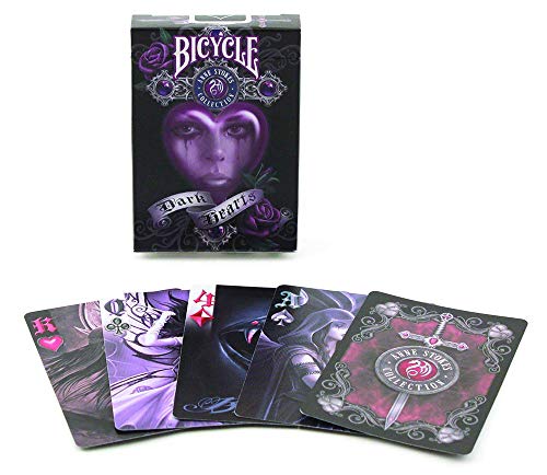 Fournier Black Hearts by Anna Stokes Baraja de Poker colección, Coleccionistas, Negro Fournier Black Hearts by Anna Stokes Baraja de Poker colección, Coleccionistas, Negro